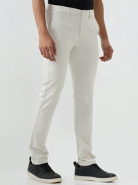 Men Trouser Beige Mid Rise