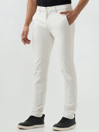 Men Trouser Beige Mid Rise