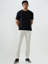 Men Trouser Beige Mid Rise