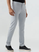 Men Trouser Grey Mid Rise