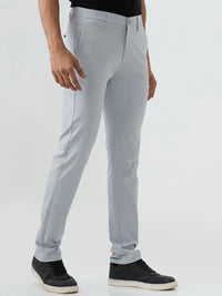 Men Trouser Grey Mid Rise