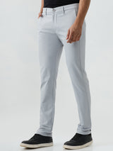 Men Trouser Grey Mid Rise