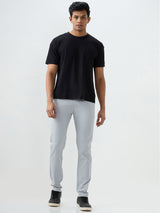 Men Trouser Grey Mid Rise