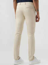 Men Trouser Beige Mid Rise