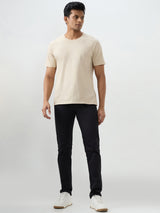 Men Trouser Black Mid Rise