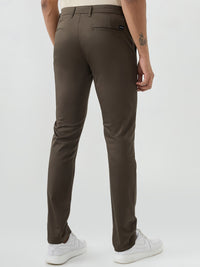 Men Trouser Green Mid Rise