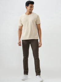 Men Trouser Green Mid Rise
