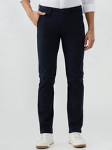 Men Trouser Dark Navy Mid Rise