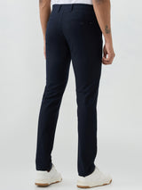 Men Trouser Dark Navy Mid Rise