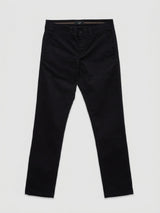 Men Trouser Regular Fit Jet Black Mid Rise
