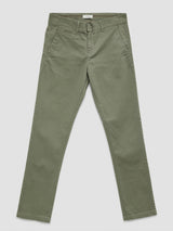 Men Trouser Regular Fit Green Mid Rise