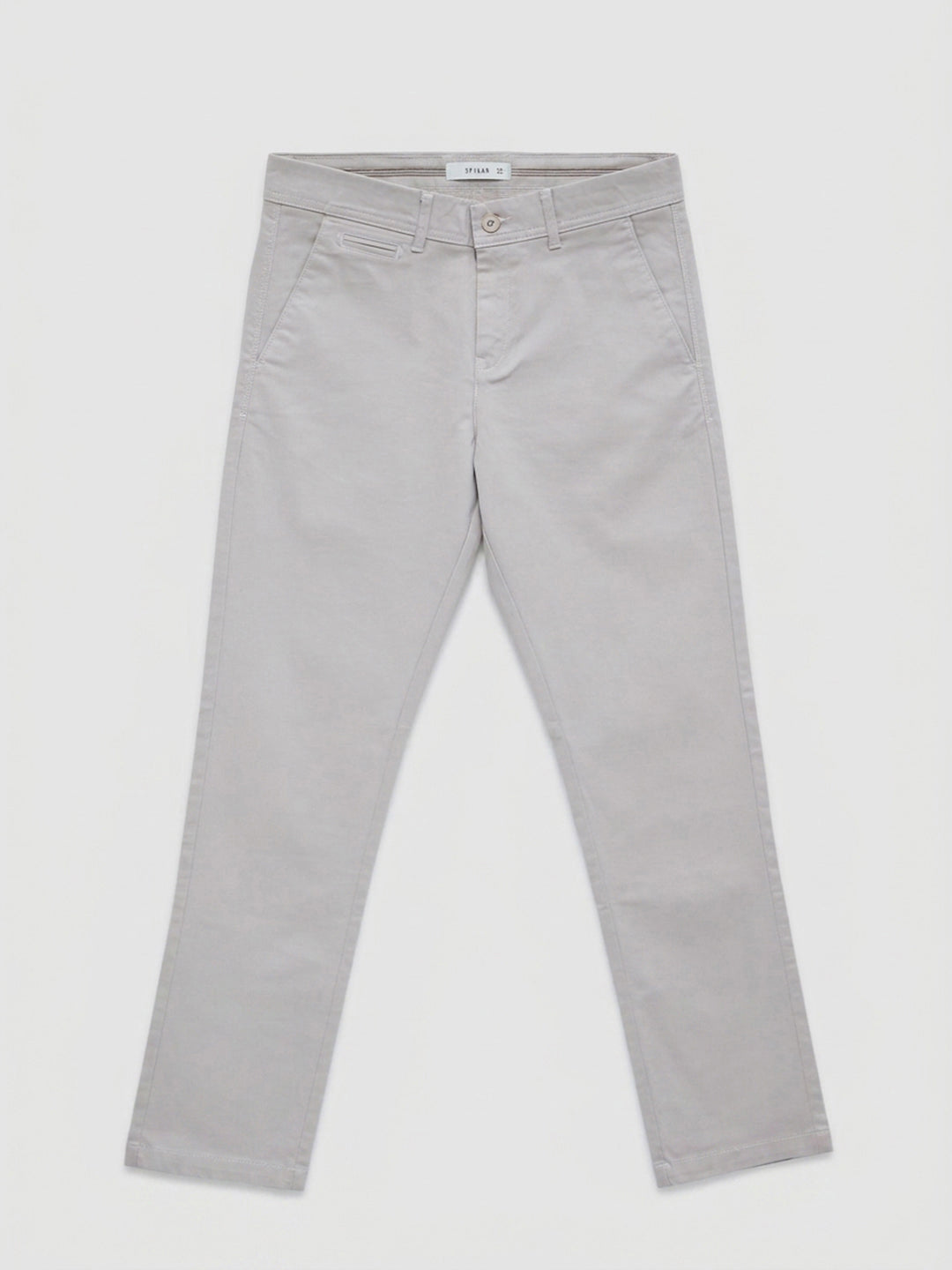 Men Trouser Regular Fit Beige Mid Rise