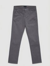 Men Trouser Regular Fit Grey Mid Rise