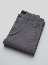 Men Trouser Regular Fit Grey Mid Rise