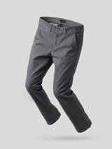 Men Trouser Regular Fit Grey Mid Rise