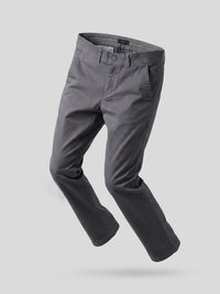 Men Trouser Regular Fit Grey Mid Rise