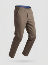 Men Trouser Regular Fit Grey Mid Rise