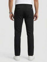 Men Trouser Regular Fit Green Mid Rise