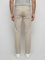 Men Trouser Regular Fit Brown Mid Rise