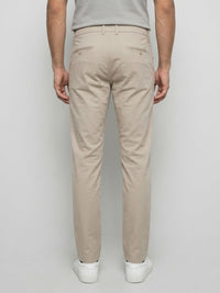 Men Trouser Regular Fit Brown Mid Rise