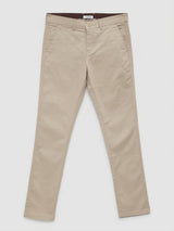 Men Trouser Regular Fit Brown Mid Rise