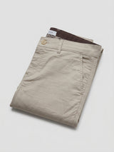 Men Trouser Regular Fit Brown Mid Rise