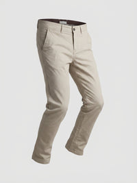 Men Trouser Regular Fit Brown Mid Rise