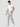 Men Trouser Regular Fit Grey Mid Rise