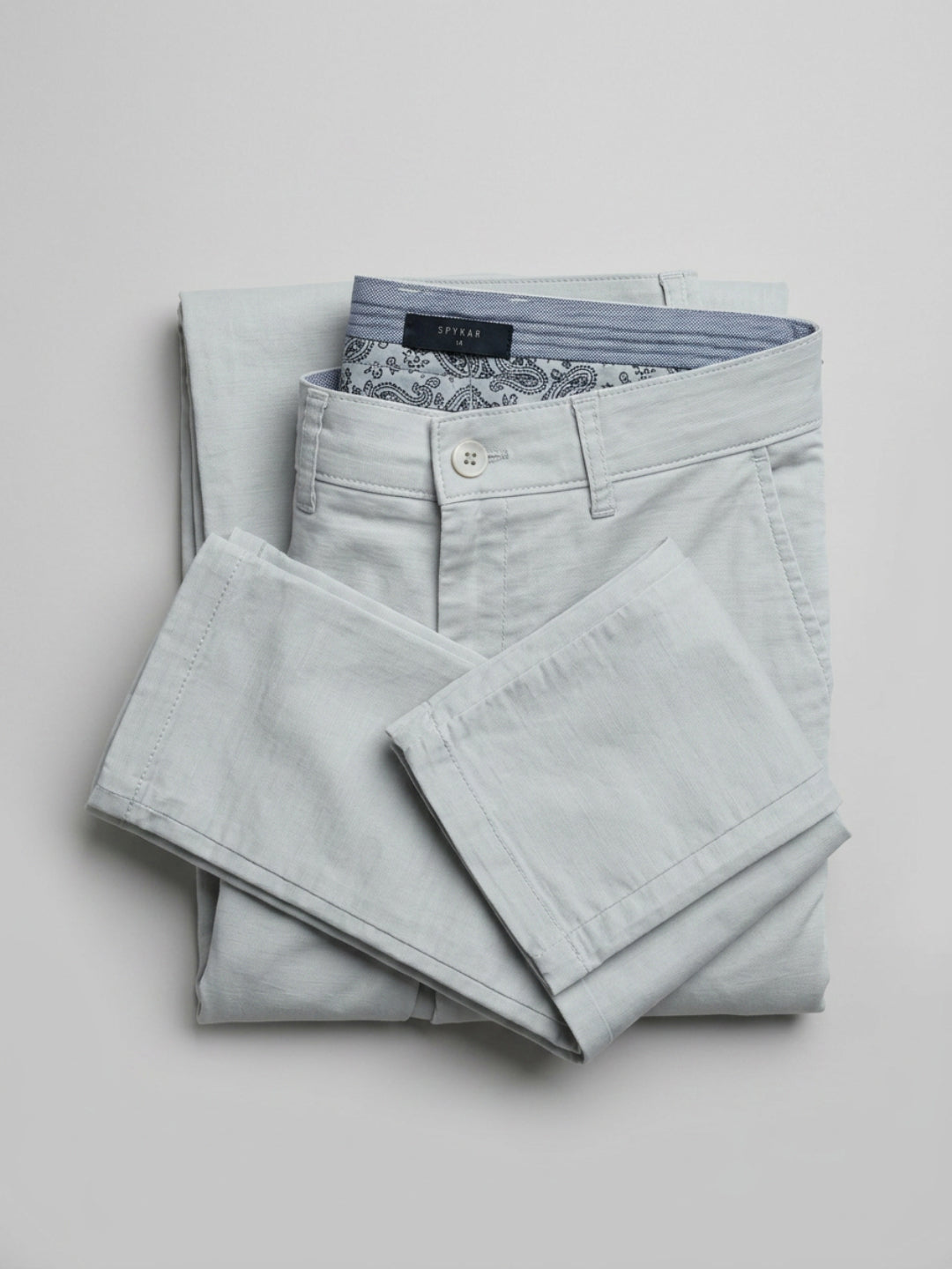 Men Trouser Regular Fit Grey Mid Rise