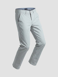 Men Trouser Regular Fit Grey Mid Rise