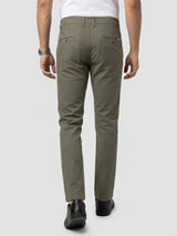 Men Trouser Regular Fit Grey Mid Rise