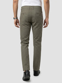 Men Trouser Regular Fit Grey Mid Rise