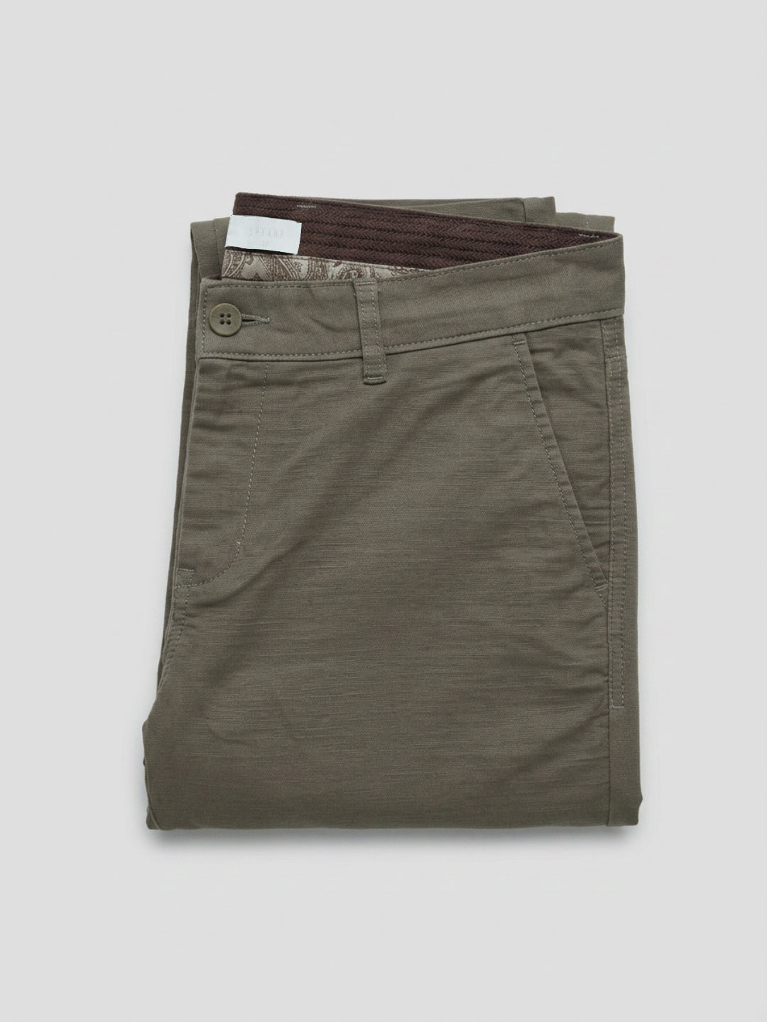 Men Trouser Regular Fit Grey Mid Rise
