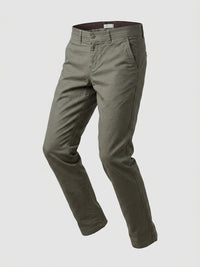 Men Trouser Regular Fit Grey Mid Rise