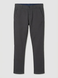 Men Trouser Regular Fit Grey Mid Rise