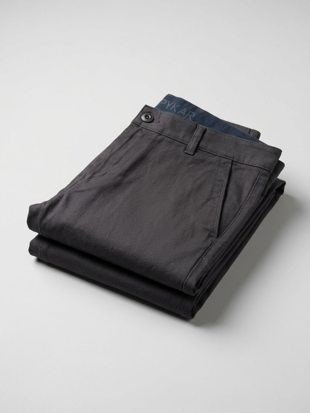 Men Trouser Regular Fit Grey Mid Rise