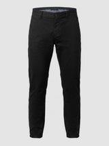 Men Trouser Regular Fit Jet Black Mid Rise