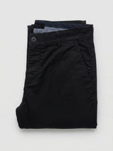 Men Trouser Regular Fit Jet Black Mid Rise
