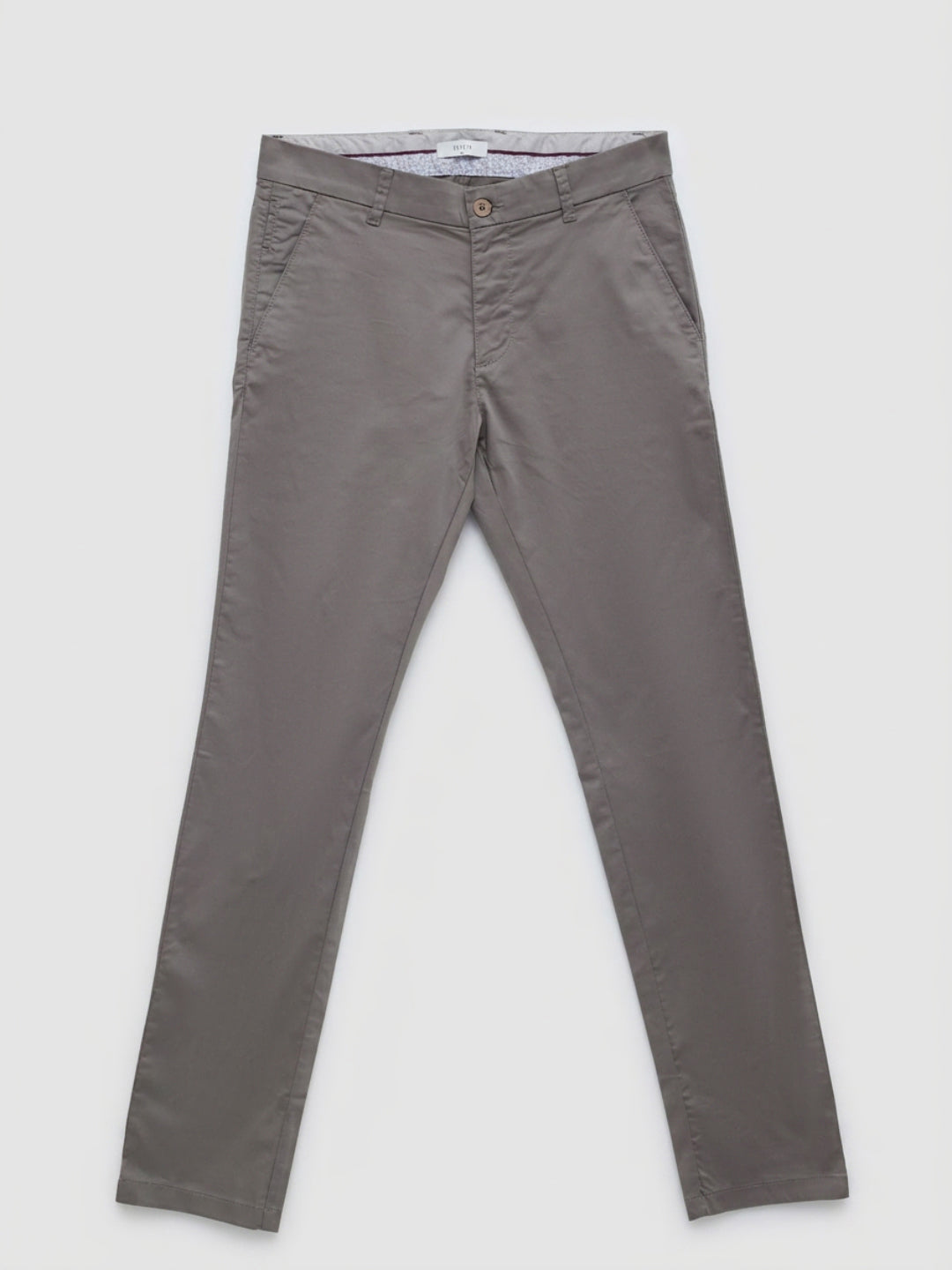 Men Trouser Regular Fit Brown Mid Rise