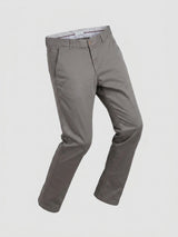 Men Trouser Regular Fit Brown Mid Rise