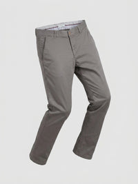 Men Trouser Regular Fit Brown Mid Rise