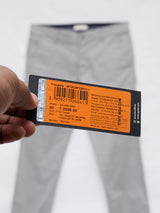 Men Trouser Regular Fit Grey Mid Rise