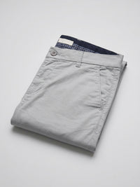 Men Trouser Regular Fit Grey Mid Rise