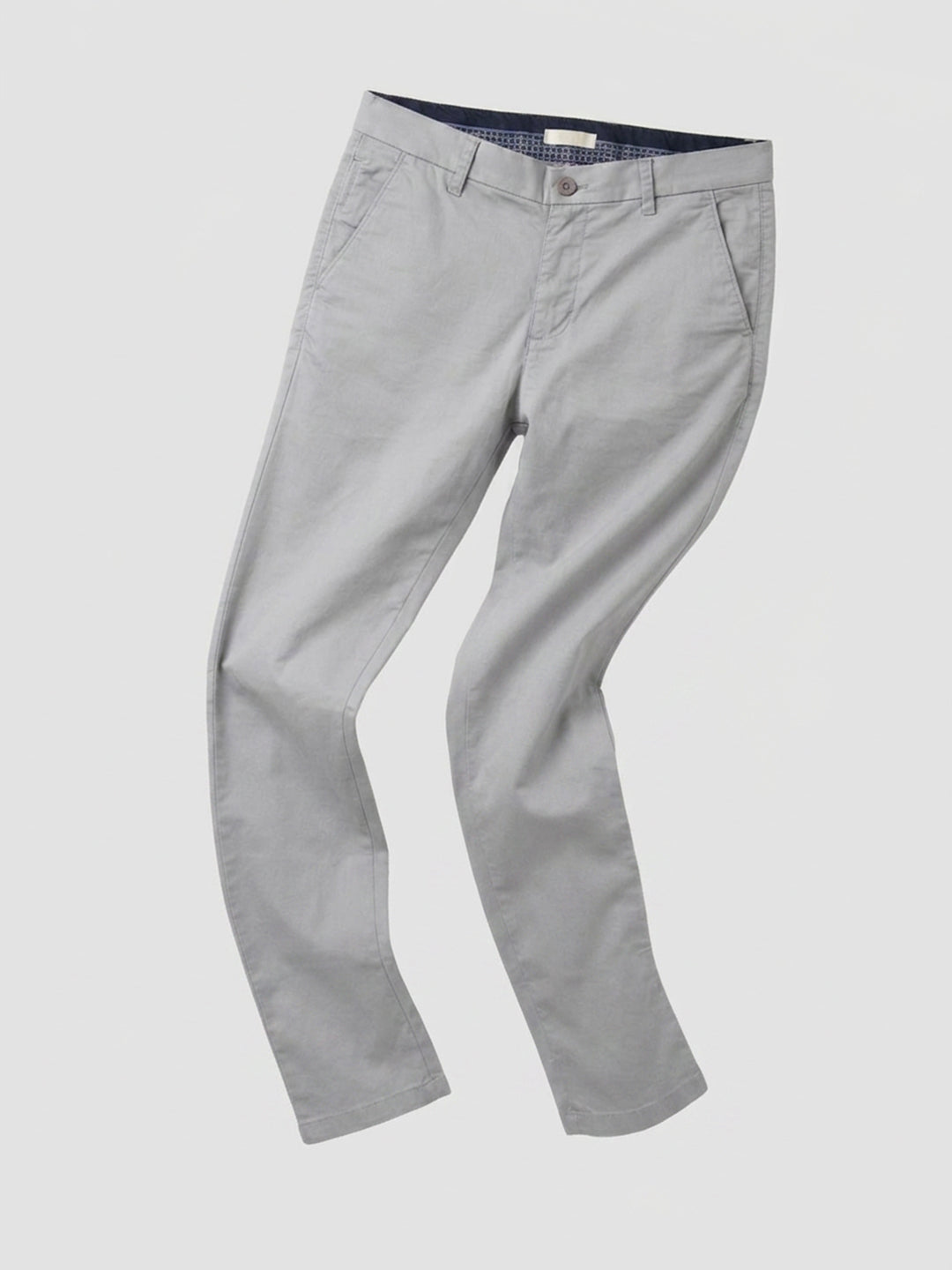 Men Trouser Regular Fit Grey Mid Rise