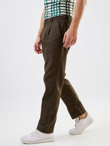 Men Cargo Jogger Fit Green Mid Rise