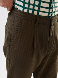 Men Cargo Jogger Fit Green Mid Rise