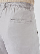 Men Trouser Relaxed Fit Grey Mid Rise