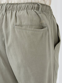 Men Trouser Relaxed Fit Olive Mid Rise