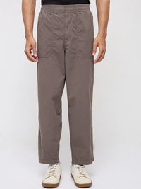 Men Trouser Relaxed Fit Dark Grey Mid Rise