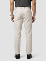 Men Trouser Relaxed Fit Beige Mid Rise